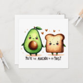 You're the Avocado to My Toast – Whimsical Love  カード (正面/裏面インサイチュ)