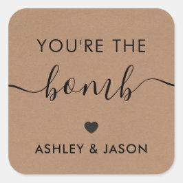 You're the Bomb バスパウダー スティッカー, クラフト スクエアシール