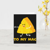 You're The Cheese To My Mac Funny Matching Couples カード (黄色い花)