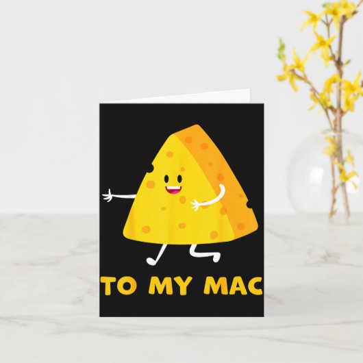 You're The Cheese To My Mac Funny Matching Couples カード (黄色い花)
