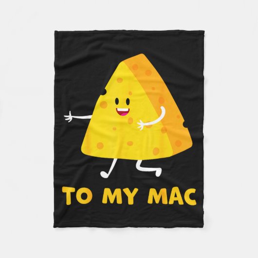 You're The Cheese To My Mac Funny Matching Couples フリースブランケット (正面)