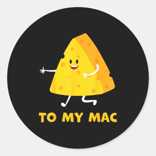 You're The Cheese To My Mac Funny Matching Couples ラウンドシール (正面)
