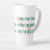 You're the missing piece to my puzzle Couple Quote カフェラテマグ (右アングル)