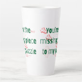You're the missing piece to my puzzle Couple Quote カフェラテマグ (正面)