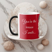 You're the Reason I Smile Romantic Fun Quote Photo モーフィングマグカップ