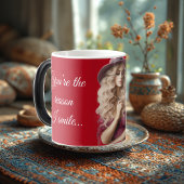 You're the Reason I Smile Romantic Fun Quote Photo モーフィングマグカップ