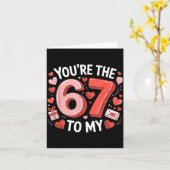 You're The Six To My Seven 67 Funny Valentines Day カード (黄色い花)