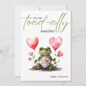 You're Toad-ally Amazing | Fun Valentines Day シーズンカード (正面)