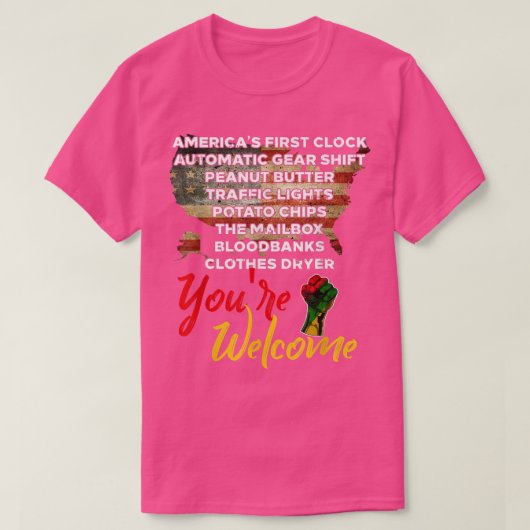 Youre Welcome Black History MonthプライドAfrican In Tシャツ (デザイン正面)
