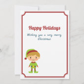 YourELFおもしろい Christmas Giftバウチャーホルダーを扱う (裏面)