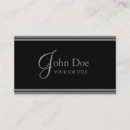 YourJobTitleのエレガントな黒いですか銀製は縞で飾ります 名刺