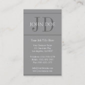 YourJobTitleのストライプなLt Grey 名刺 (裏面)