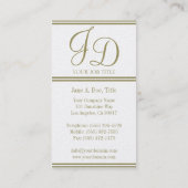 YourJobTitleのファンシーな金ゴールドの文字を入れるか、または原稿はまたは縞で飾ります 名刺 (裏面)