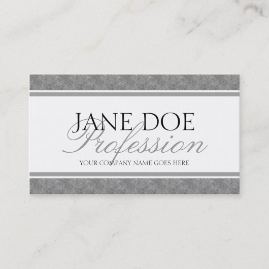 YourJobTitleの原稿の青い大理石のクラシックな白 名刺 (正面)