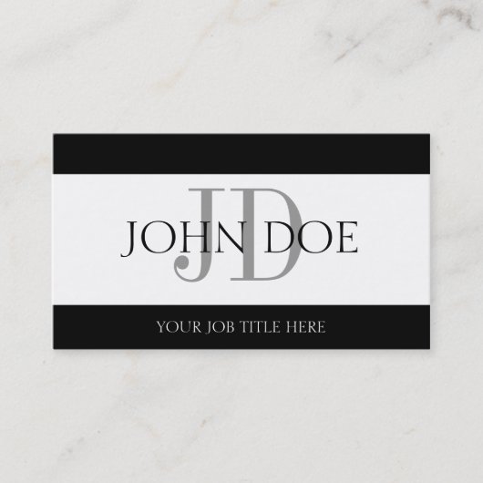 YourJobTitleの白の旗 名刺 (正面)