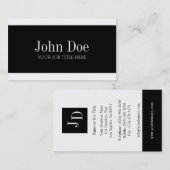 YourJobTitleの白 名刺 (正面/裏面)