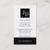 YourJobTitleの白 名刺 (裏面)