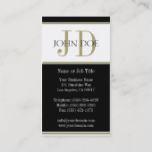 YourJobTitleの金ゴールドのストライプ 名刺 (裏面)