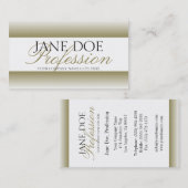 YourJobTitleの金ゴールドの原稿の白書 名刺 (正面/裏面)