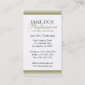 YourJobTitleの金ゴールドの原稿の白書 名刺 (裏面)