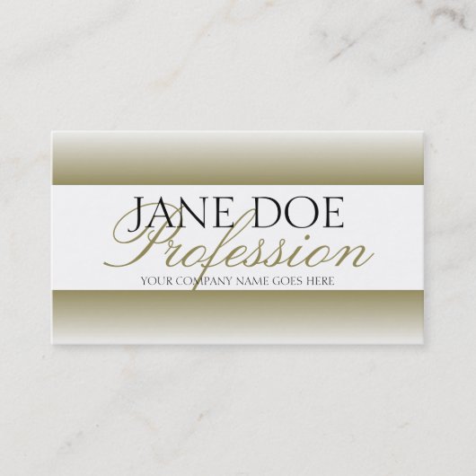 YourJobTitleの金ゴールドの原稿の白書 名刺 (正面)