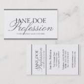 YourJobTitleの銀製の原稿プラチナ紙 名刺 (正面/裏面)