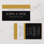 YourJobTitleの黒いですかイエロー・ゴールドのTouch 名刺 (正面/裏面)