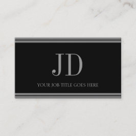 YourJobTitleの黒くか旧式な銀は縞で飾ります 名刺