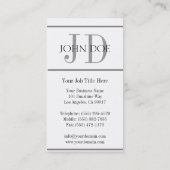 YourJobTitleはW/Wを縞で飾ります 名刺 (裏面)