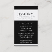 YourJobTitleシルバースクリプト 名刺 (裏面)