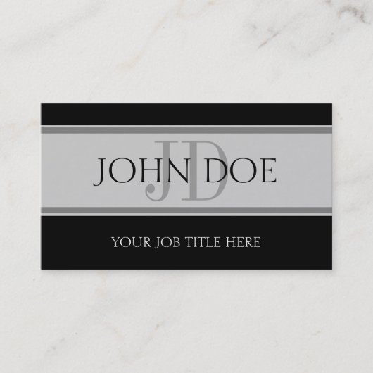 YourJobTitleストライプの銀行 名刺 (正面)