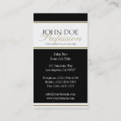 YourJobTitle金ゴールドスクリプト 名刺 (裏面)