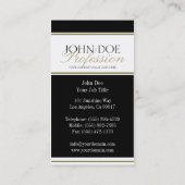 YourJobTitle金ゴールドスクリプト 名刺 (裏面)