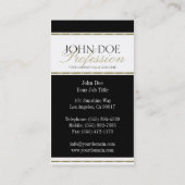 YourJobTitle金ゴールドスクリプト 名刺 (裏面)