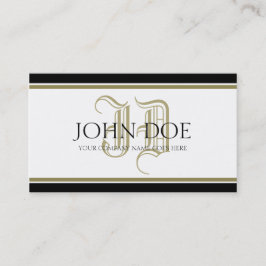 YourJobTitle! ローマの金ゴールドのモノグラム 名刺