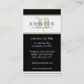 YourJobTitle! ローマの金ゴールドのモノグラム 名刺 (裏面)