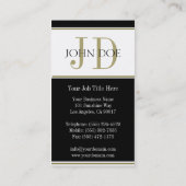 YourJobTitle! 金ゴールドはB/Bを縞で飾ります 名刺 (裏面)