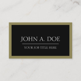 YourJobTitle! 黒くか旧式な金ゴールド 名刺