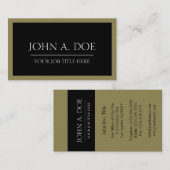 YourJobTitle! 黒くか旧式な金ゴールド 名刺 (正面/裏面)