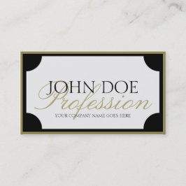 YourJobTitle W/Bの金ゴールドのボーダーかカスタマイズ可能な原稿 名刺