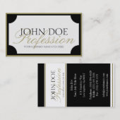 YourJobTitle W/Bの金ゴールドのボーダーかカスタマイズ可能な原稿 名刺 (正面/裏面)