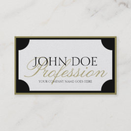 YourJobTitle W/Bの金ゴールドのボーダーかカスタマイズ可能な原稿 名刺
