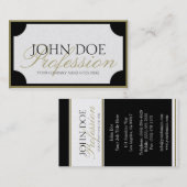 YourJobTitle W/Bの金ゴールドのボーダーかカスタマイズ可能な原稿 名刺 (正面/裏面)