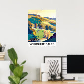 Yourkshire Dalesの風景、ヴィンテージ旅行 ポスター (ホームオフィス)