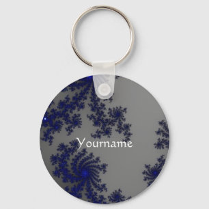 yournameとのかわいらしく青いKeychain キーホルダー