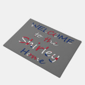 YourName Home Union Jack dmcntへようこそ ドアマット (アングル)