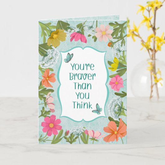 Your're Braver Than You Think Floral Garden カード (黄色い花)