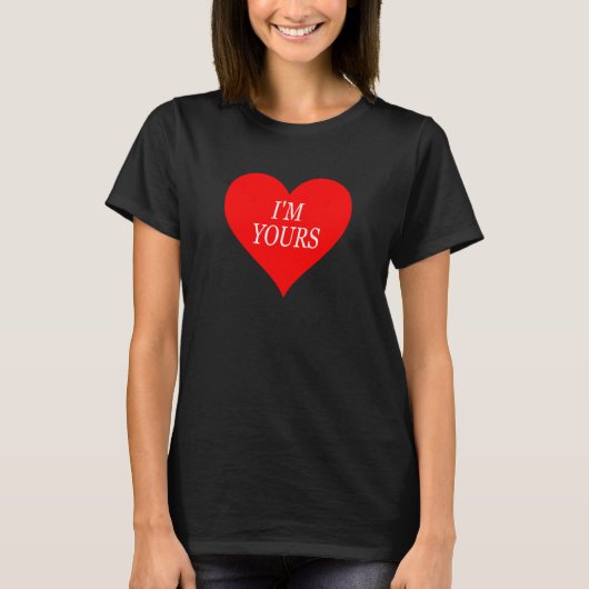 YOURS AF VALENTINE'S SAYING DECORATIONS LADIES WOM Tシャツ (正面)