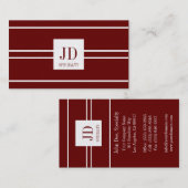 YourSpecialtyの暗いさくらんぼのストライプのペンダントGoldPaper 名刺 (正面/裏面)