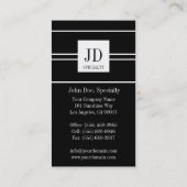 YourSpecialtyの黒くストライプのな吊り下げ式の金ゴールドの紙 名刺 (裏面)